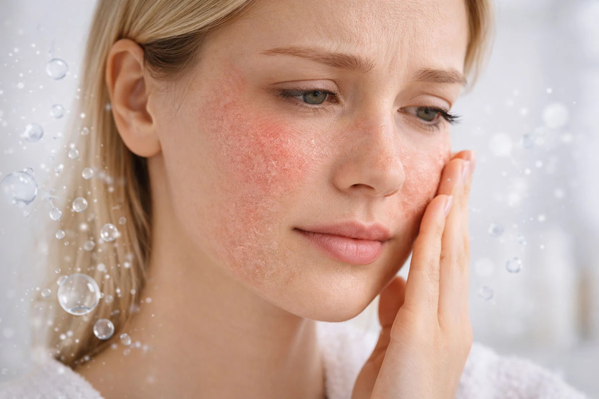 główne objawy osłabionej bariery skórnej