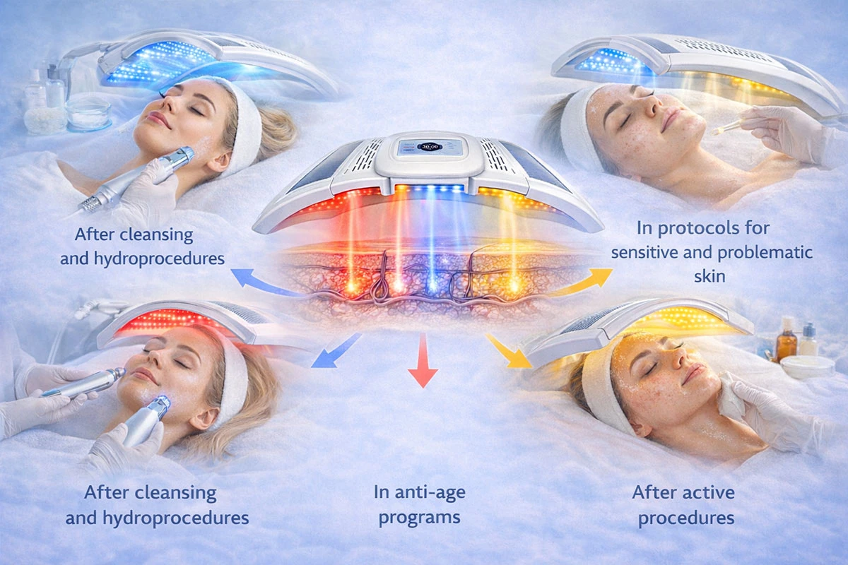 z jakimi zabiegami łączy się terapię LED