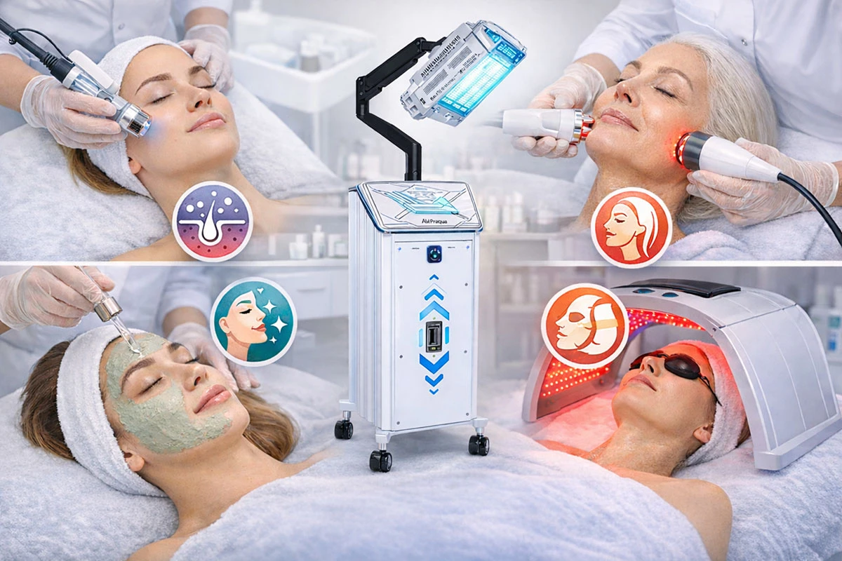 praktyczne miejsce terapii LED w gabinecie kosmetologicznym